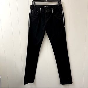 Sam & Lili black embellished slim straight jeans